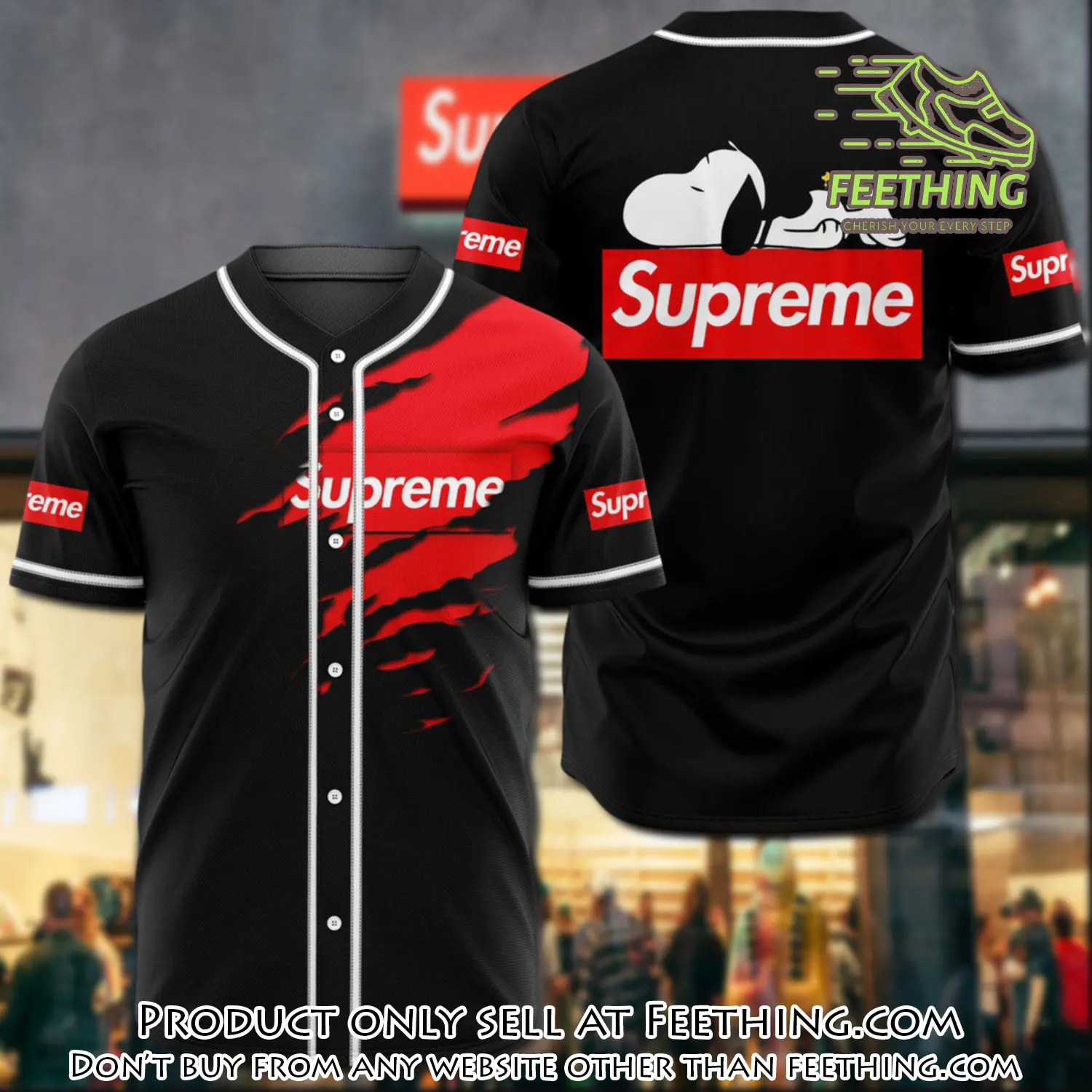 Supreme snoopy disney baseball jersey shirt luxury bjs1245 ft3224491